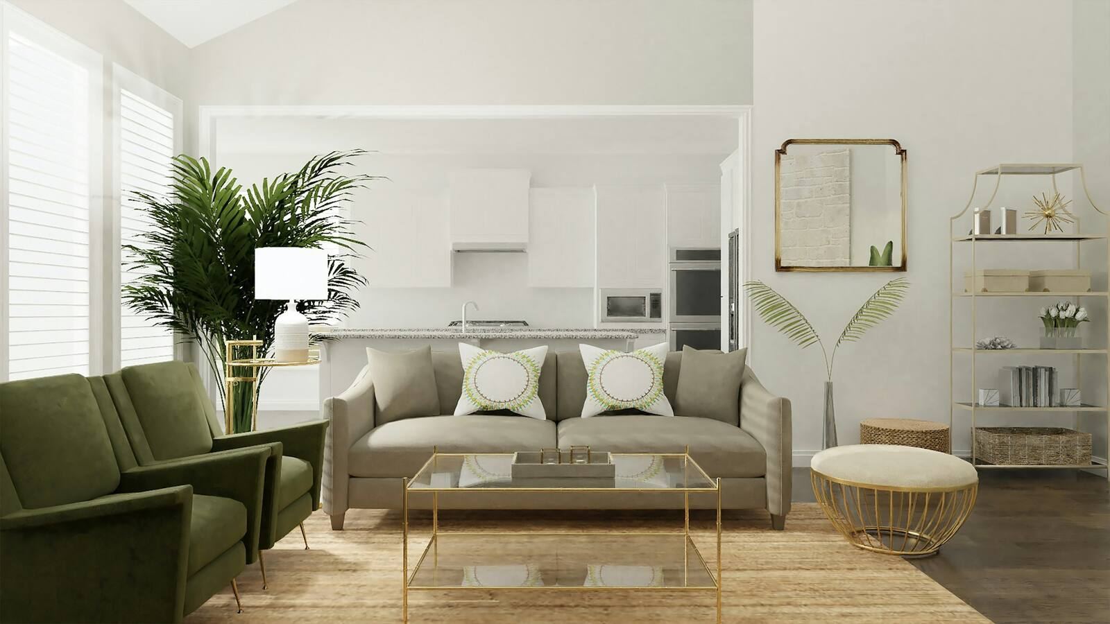 After: Sample photos from different homes, used to demonstrate the slider. Replace with a matching before and after of the same room.